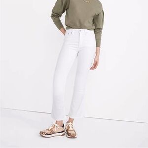 Madewell Cali Demi-Boot Jeans in Pure White Size 26T